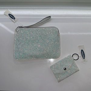 Old Navy Glitter Wristlet & Wallett